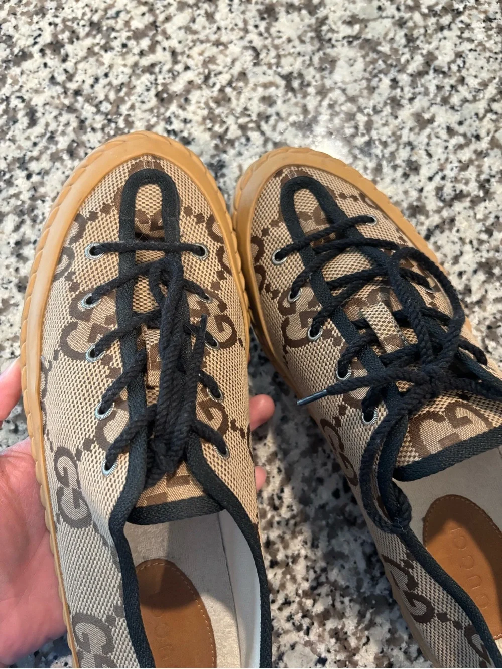 Gucci Brown Monogram Canvas Low-Top Sneaker